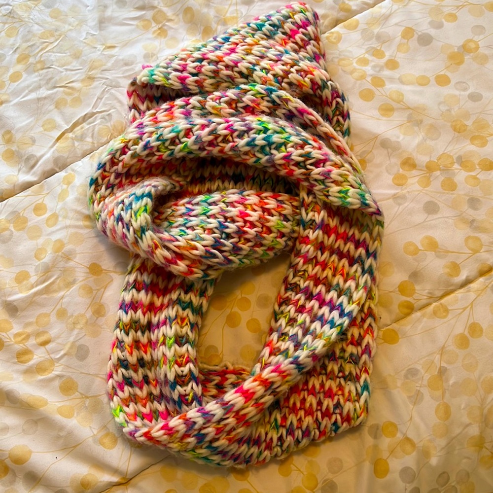 Rainbow infinity scarf